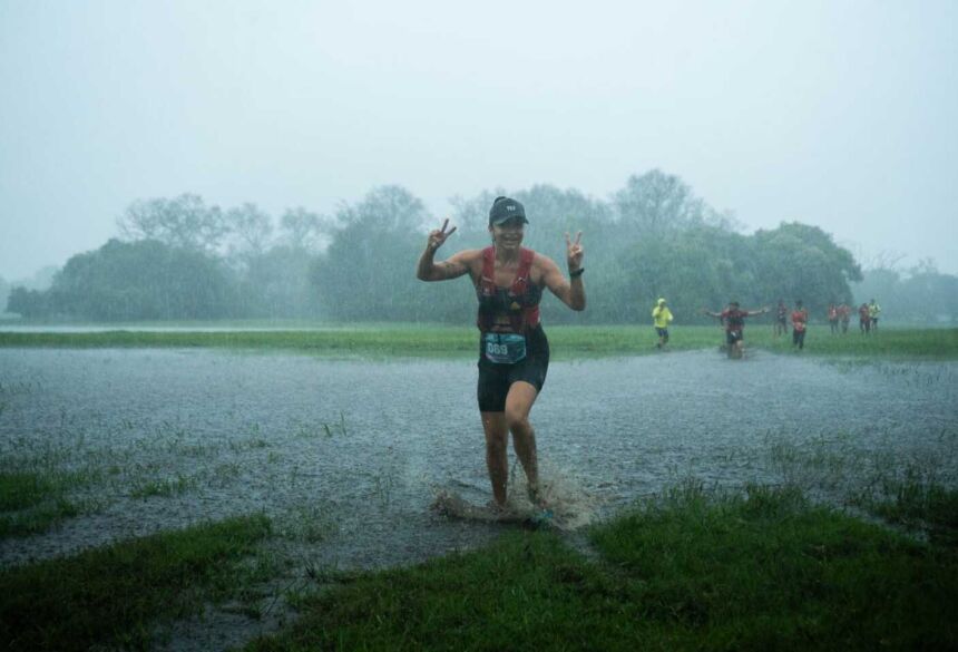 Lu durante a Maratona