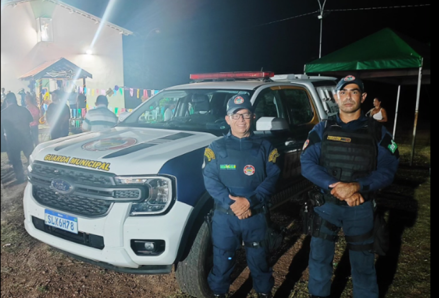 A guarda municipal de Bonito se fez presente no evento para garantir que a festa fosse realizada de forma tranquila e ordeira