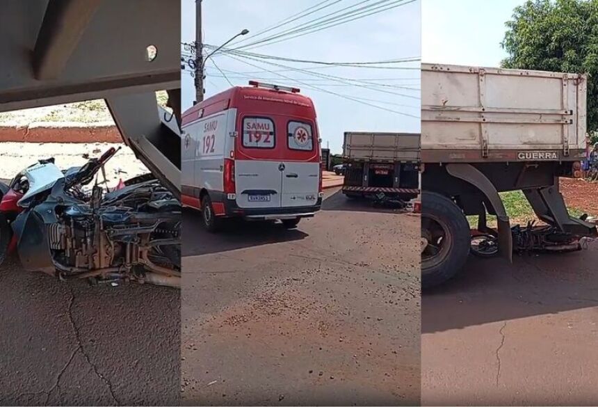  O condutor da carreta descia pela Rua 7 de Setembro e, ao não perceber nenhum veículo no cruzamento