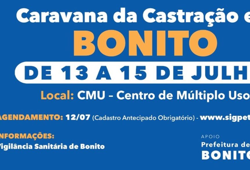 O atendimento será gratuito e visa atender principalmente animais de famílias em situação de vulnerabilidade