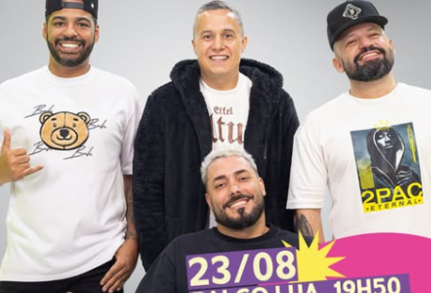 O grupo sobe ao palco para abrir o show do ícone Jorge Aragão