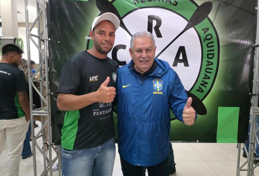 Estevão Petrallás marcou presença no evento do mais novo clube do futebol sul-mato-grossense (Foto: Assessoria/FFMS)