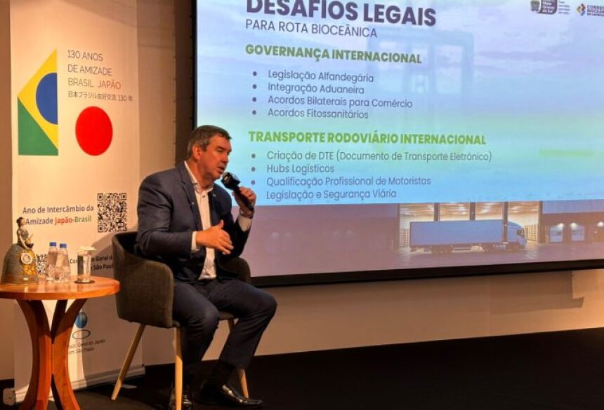 O evento destacou oportunidades de integração comercial entre Brasil e Ásia e o papel estratégico do corredor rodoviário que ligará o país aos portos chilenos, via Paraguai e Argentina