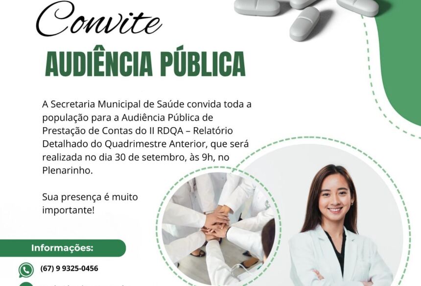 Na oportunidade, serão apresentados dados e informações sobre investimentos, serviços ofertados, programas em andamento e os resultados alcançados