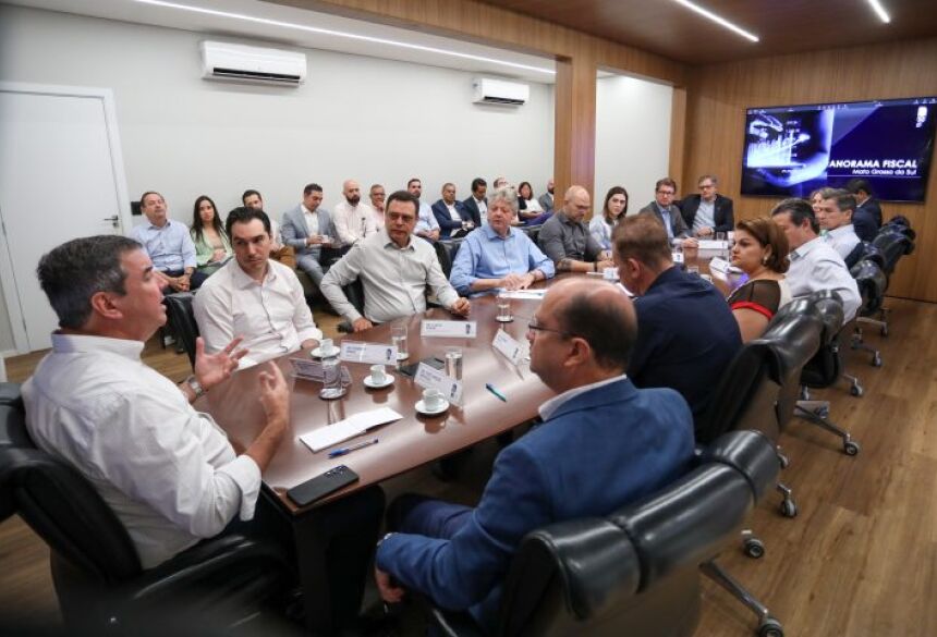 O encontrou aconteceu na sala de reuniões da Governadoria. "Foi uma reunião de trabalho importante para alinhamento das ações de Governo