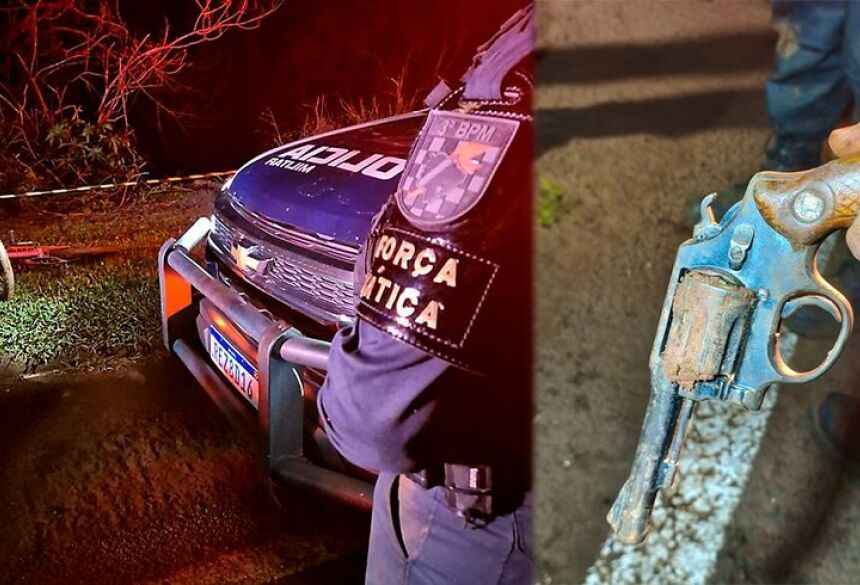 Situação da BR e arma utilizada pelo homem / Leandro Holsbach