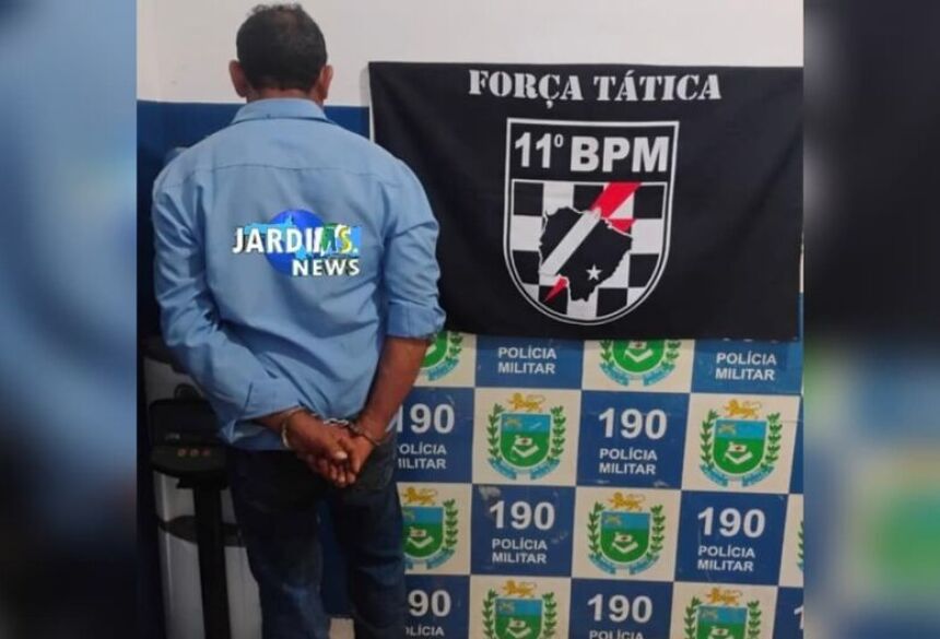 O suspeito foi encaminhado à 1ª Delegacia de Polícia Civil de Jardim