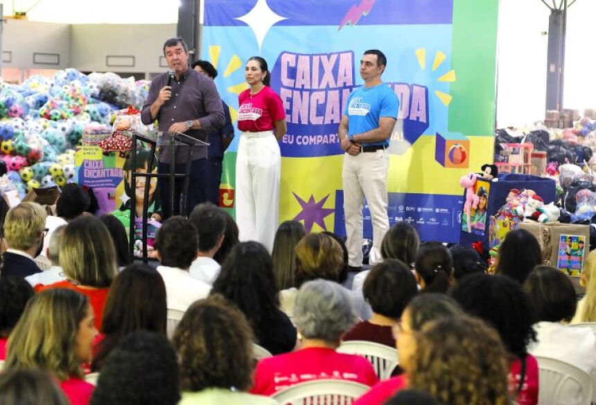 O governador Eduardo Riedel e a primeira-dama do Estado, Mônica Riedel  que é a madrinha da ação , participaram do encerramento da campanha 