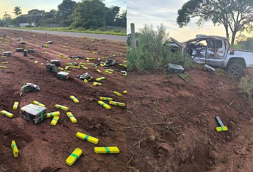 Homem morreu após capotar caminhonete com 1.6 toneladas de droga / Francisco Maranata   