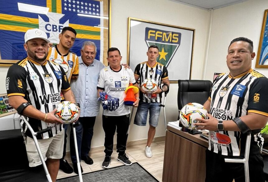 A reunião aconteceu na sede da FFMS, em Campo Grande, e contou com a participação de atletas, dirigentes e o técnico do clube (Foto: Ascom/FFMS)