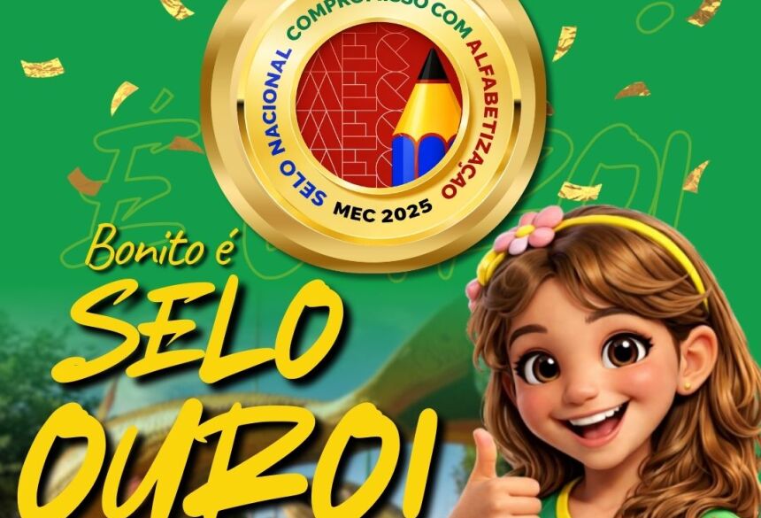A premiação reflete o trabalho contínuo do município para assegurar uma educação de qualidade e o direito de toda criança de ser alfabetizada na idade certa