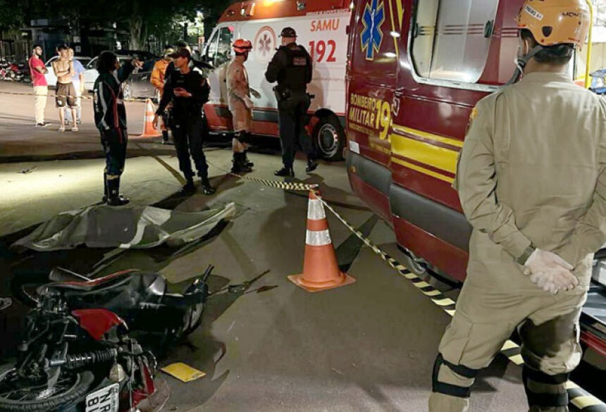 Colisão termina com morte de motociclista em Corumbá / Divulgação/Corpo de Bombeiros Militar  
