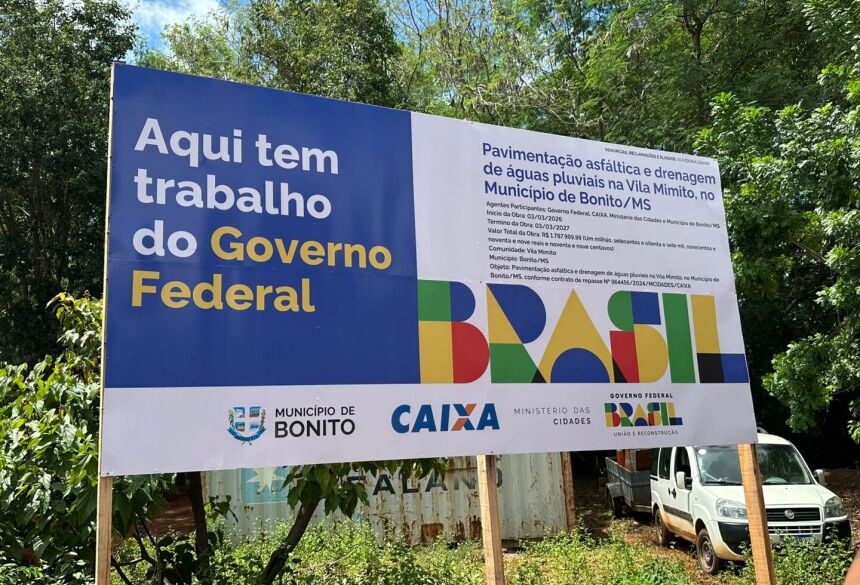 A obra já foi iniciada e tem prazo estimado de conclusão de oito meses