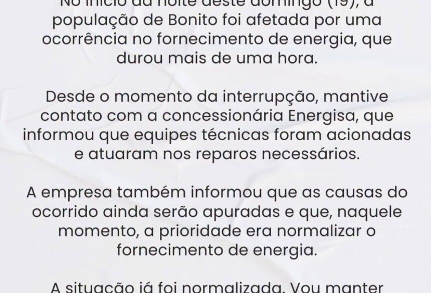 Imagem divulgada nas redes sociais 