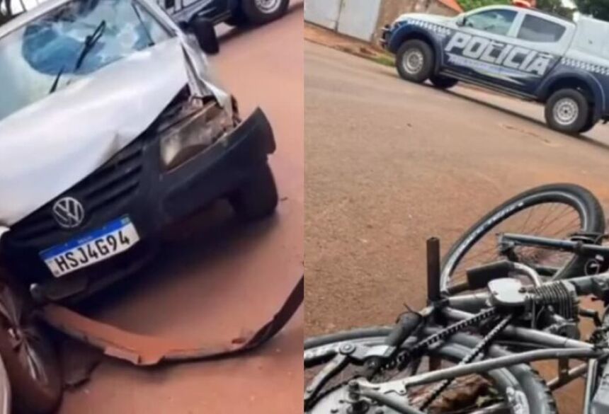O adolescente foi socorrido pelo Samu