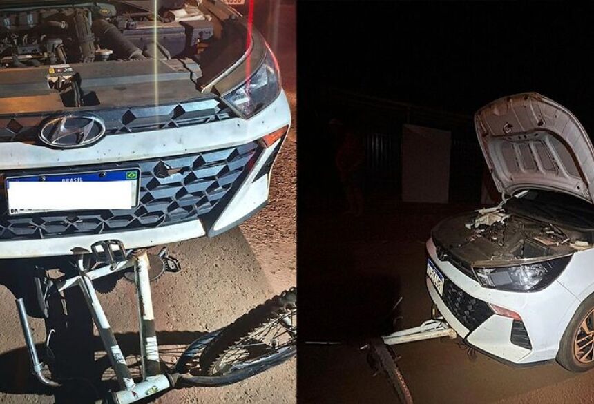 Bicicleta é atingida por carro e duas crianças feridos em Maracaju / Divulgação/PMMS 