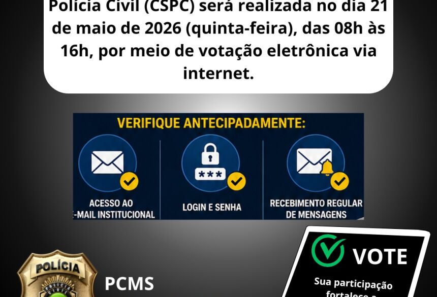 No dia da eleição, cada eleitor receberá mensagem eletrônica contendo orientações e link individual de acesso à plataforma de votação
