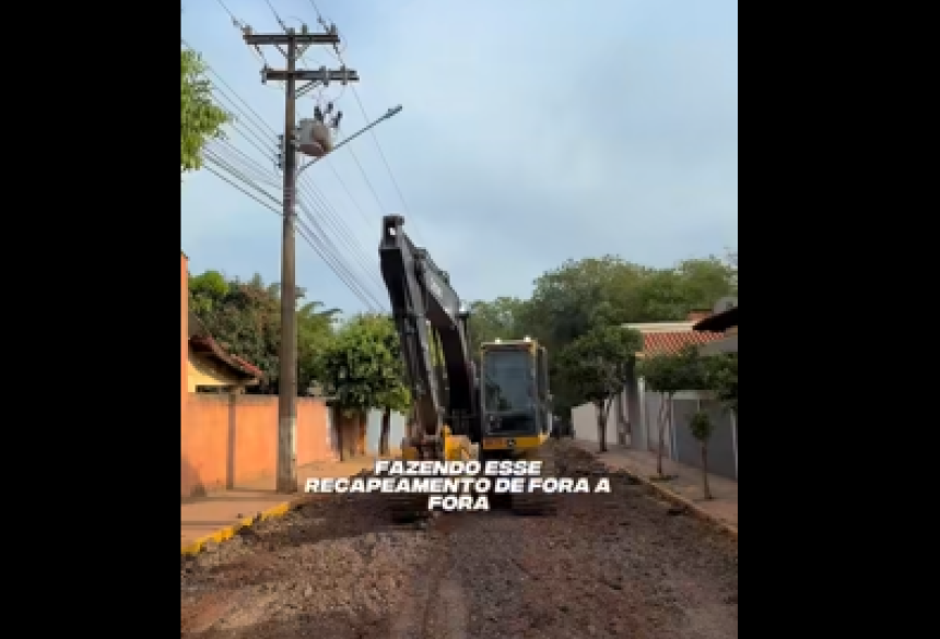 O recapeamento deve contribuir para reduzir problemas provocados pelo desgaste do asfalto - Imagem divulgada nas redes sociais 