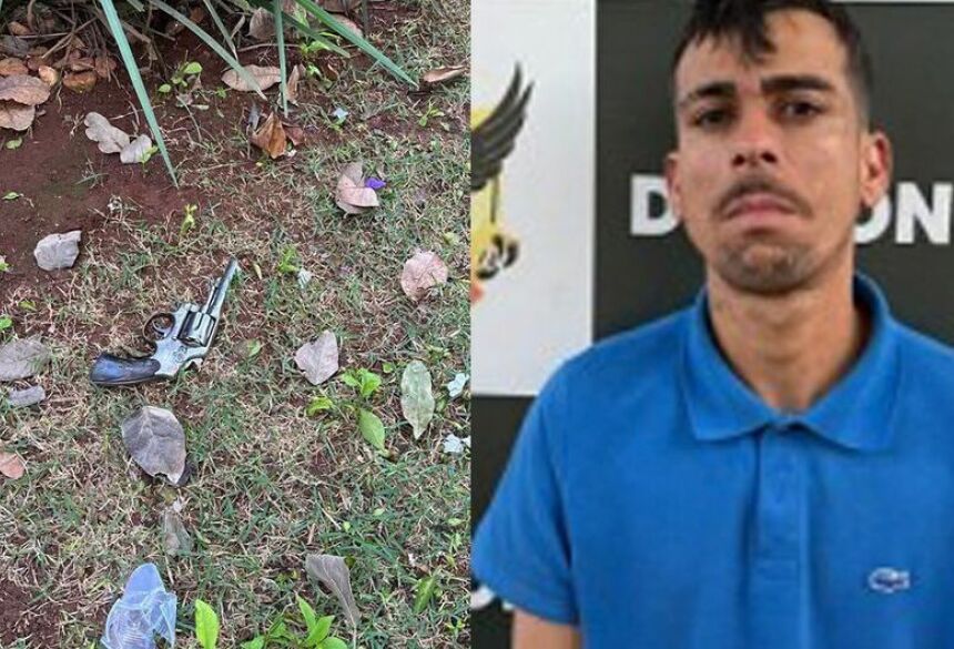 O revólver que teria sido utilizado na ocorrência foi apreendido e encaminhado para perícia