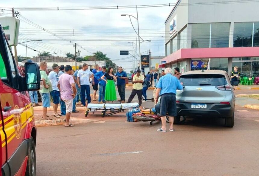  vítima estava em uma bicicleta elétrica e foi atingida por um Chevrolet Tracker - Rio Brilhante em Tempo Real   