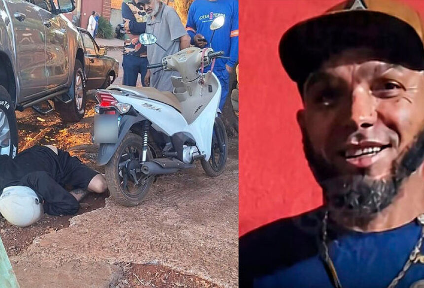 A vítima foi atingida por cinco tiros na região lombar esquerda e foi socorrida por equipes do Corpo de Bombeiros