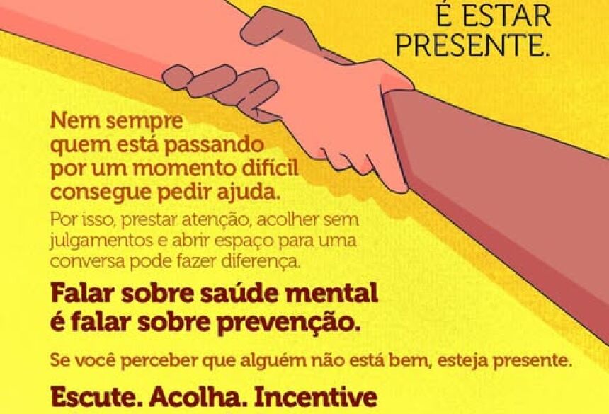 A Prefeitura também destaca que ninguém precisa enfrentar situações de sofrimento sozinho - Imagem divulgada nas redes sociais 
