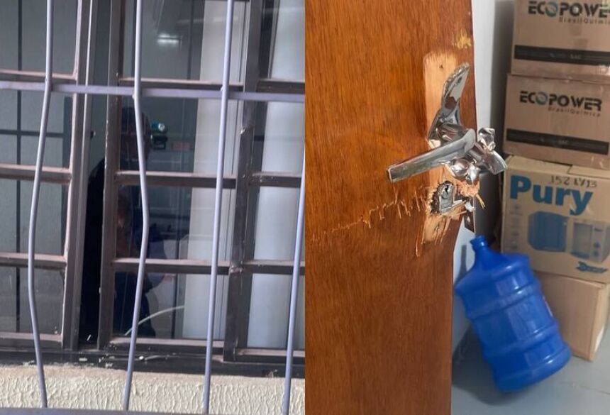 Além disso, a geladeira foi deixada aberta e caixas com celulares foram esvaziadas, deixadas espalhadas pelo local