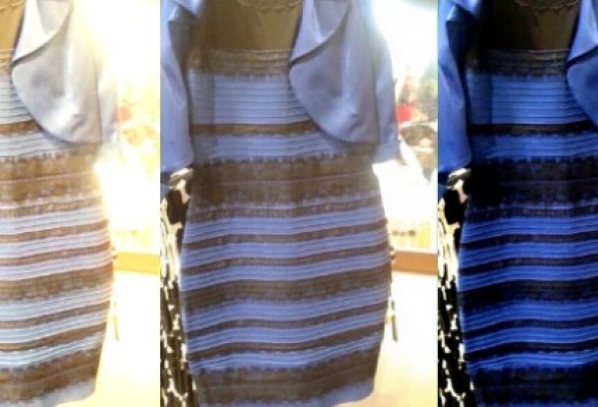 "Ilusão de luminosidade" faz o vestido mudar de cor (na terceira foto, a cor real)