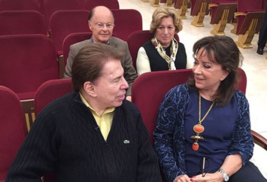 Silvio Santos visitou o Templo de Salomão com a mulher (Divulgação)