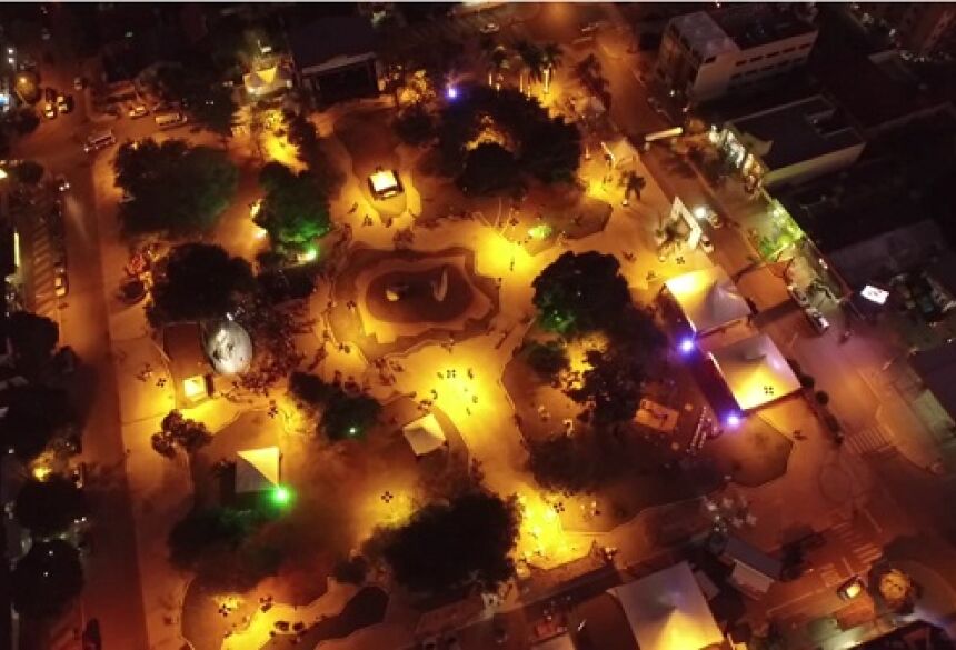 Praça da Liberdade em Bonito (Foto: Reprodução)