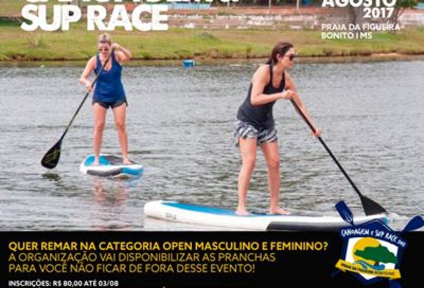 Inscrições abertas para a 2ª Etapa do Campeonato Estadual de Canoagem<br>e Stand Up em Bonito (MS)