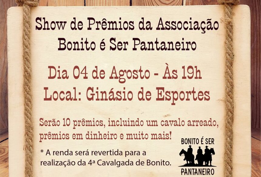 Show de Prêmios da Cavalgada de Bonito (Foto: Divulgação)