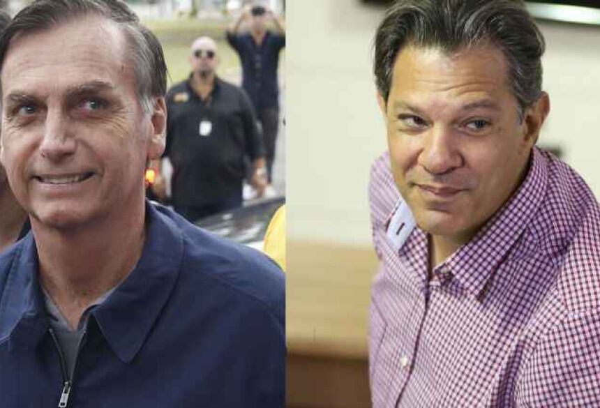 Candidatos à Presidência Jair Bolsonaro (PSL) e Fernando Haddad (PT). - Reprodução/Tânia Regô / Marcelo Camargo / Agência Brasil