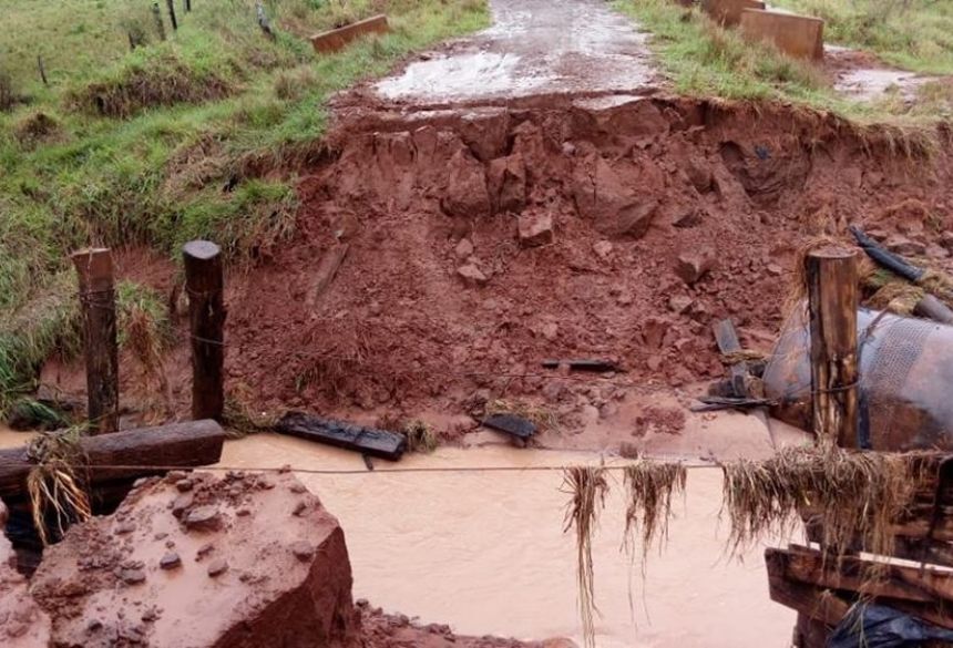 Área rural de Iguatemi foi a mais prejudica pela chuva — Foto: Prefeitura de Iguatemi/Divulgação