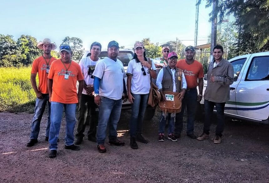 O grupo contou com o apoio de duas caminhonetes recentemente adquiridas pela prefeitura. Foto: Divulgação