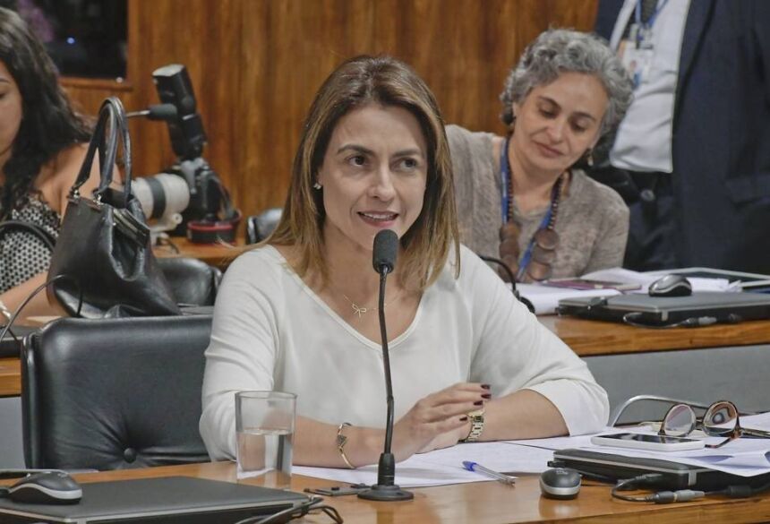 A senadora Soraya Thronicke, na Comissão de Direitos Humanos Foto: Waldemir Barreto/Agência Senado/13-05-2019