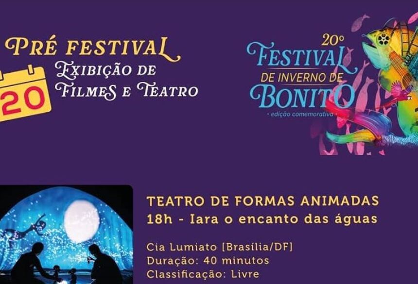 Festival promete e pré-festival começa nesta segunda-feira, Confira a programação em Bonito (MS)