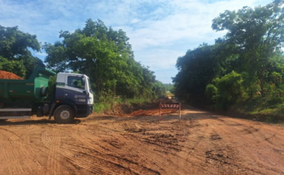 Estrada de acesso ao Aterro Sanitário está fechada para ações de conservação de água e solo