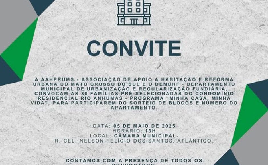 Prefeitura convoca famílias pré-selecionadas para o Residencial Rio Anhumas 
