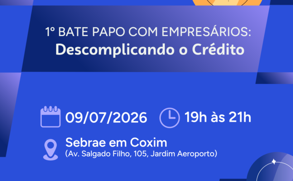 Sebrae/MS promove bate-papo em Coxim para orientar empreendedores sobre acesso ao crédito