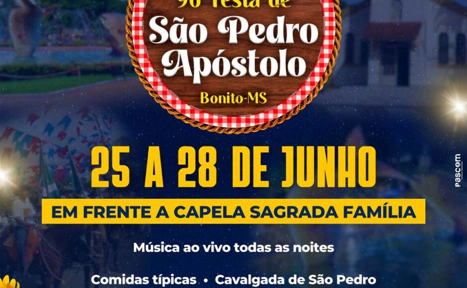 Festa da Sagrada Família promete quatro dias de fé, tradição e confraternização em Bonito