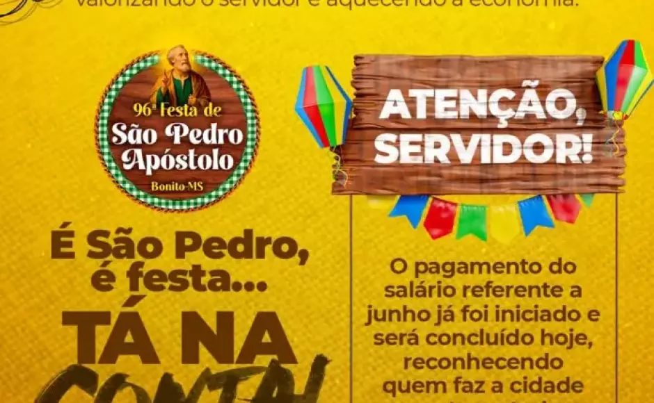 Prefeitura paga salário de servidores municipais nesta quinta-feira