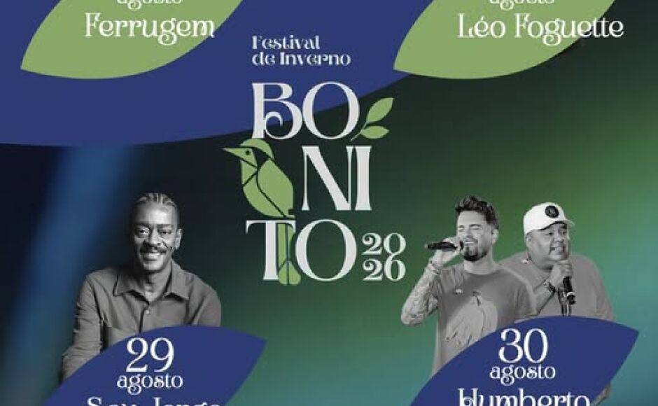 Bonito se prepara para celebrar a cultura com música, arte e dança; confira as atrações