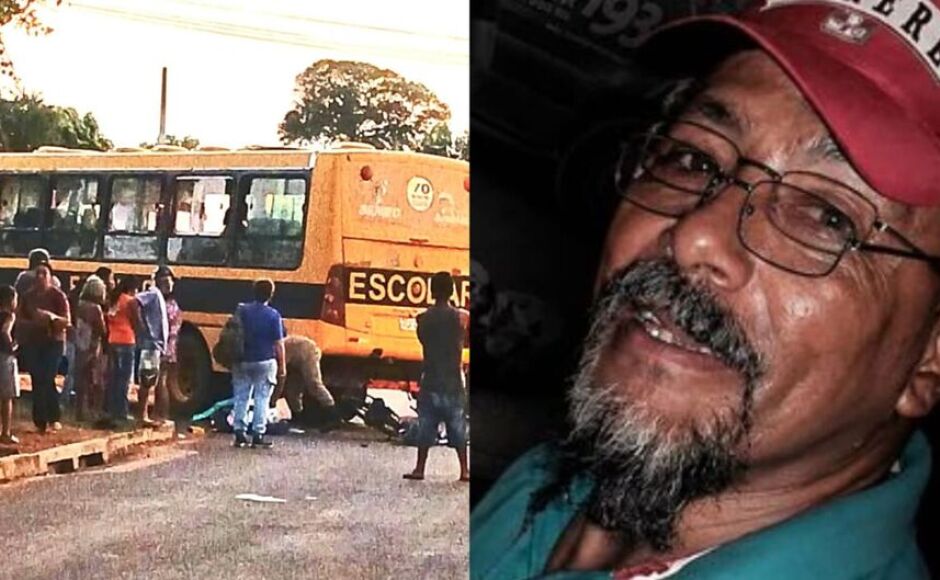 Homem é atropelado por ônibus com a neta em bicicleta elétrica e morre 