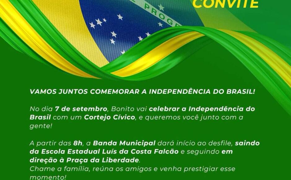 7 de Setembro terá Cortejo Cívico pelas ruas da cidade nesta segunda-feira