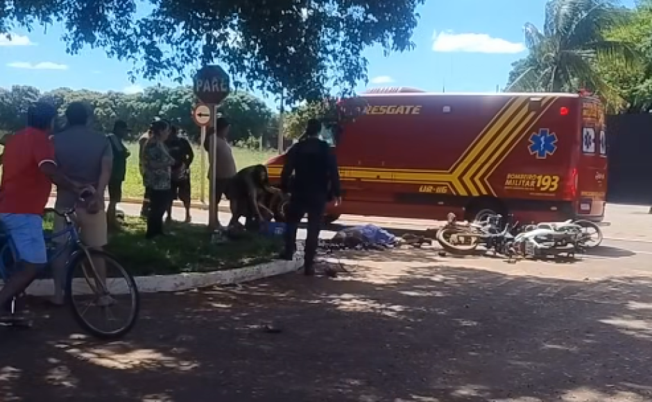 Mulher morre em batida entre motos em Mato Grosso do Sul