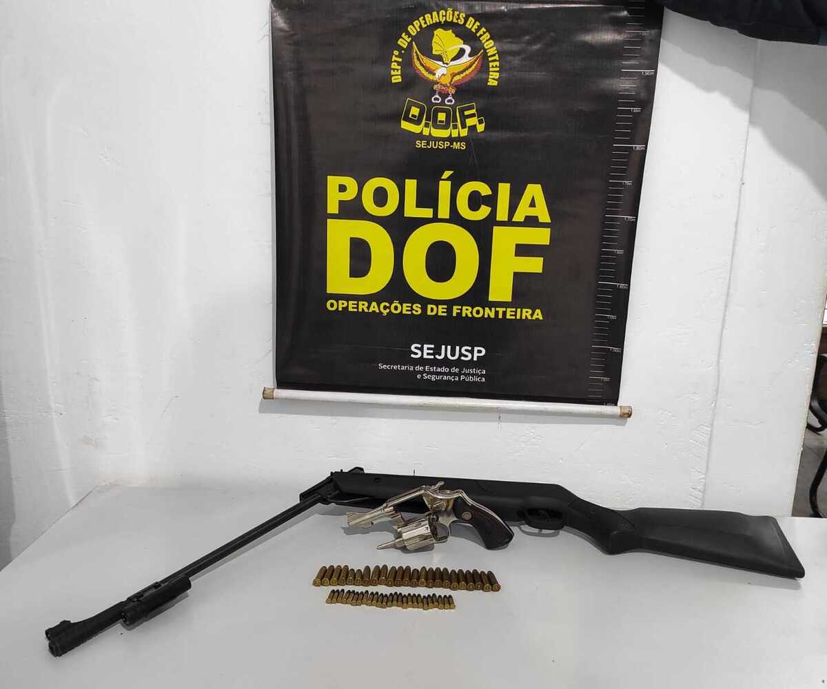 Armas De Fogo E Munições Foram Apreendidas Pelo Dof No Município E Miranda Bonito Informa 7293